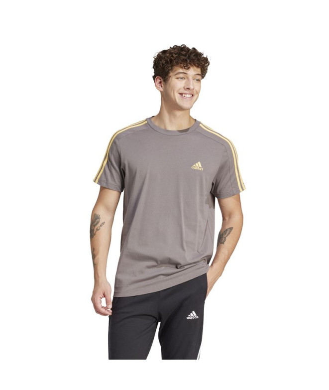 Camiseta adidas 3Bandas Hombre Carbón