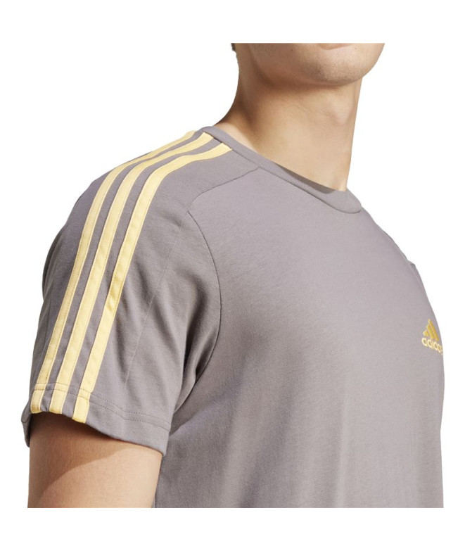 Camiseta adidas 3Bandas Hombre Carbón