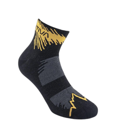 Meias de Running La Sportiva Fast Running Preto/Amarelo