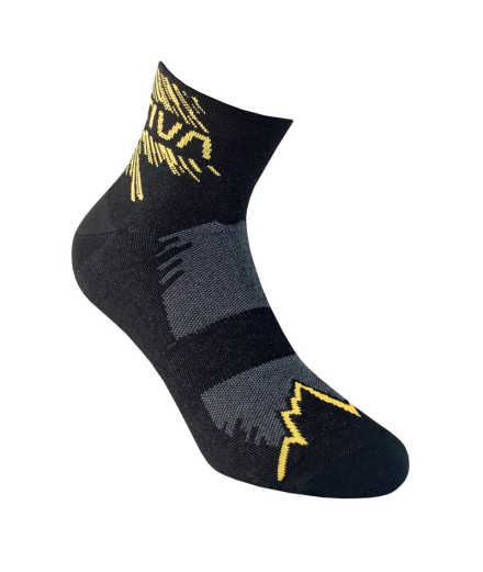 Meias de Running La Sportiva Fast Running Preto/Amarelo 2