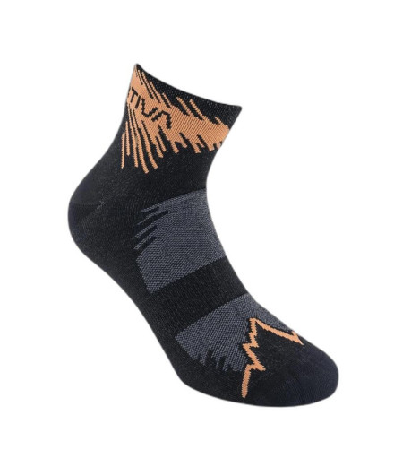 Meias de Trail La Sportiva Fast Running Preto/Papaya