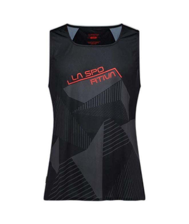 Camiseta Escalada La Sportiva Comp Tank Homem Preto/vermelho