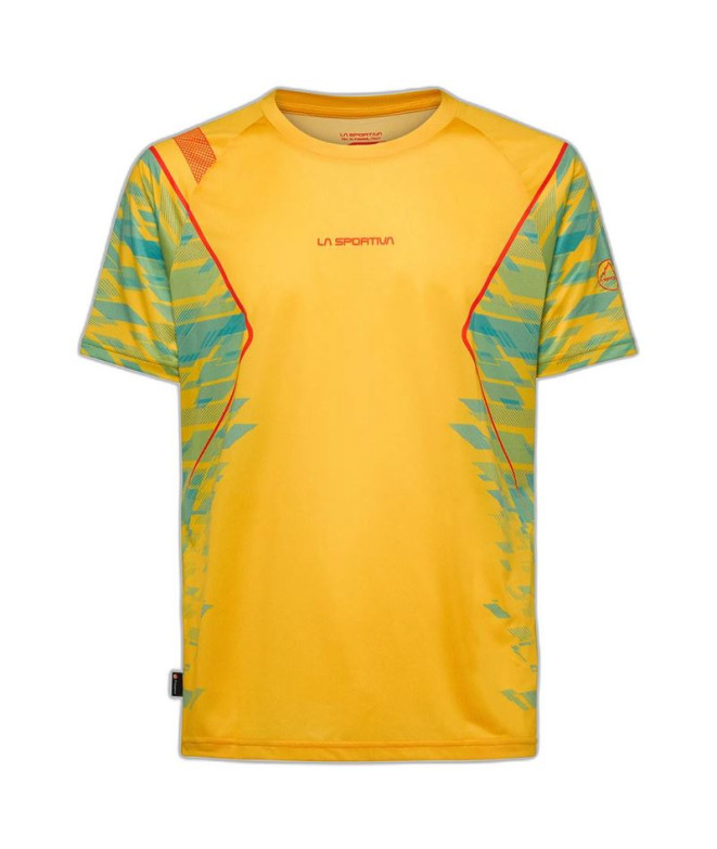 Camiseta de Trail La Sportiva Pacer Hombre Amarilla/Azul
