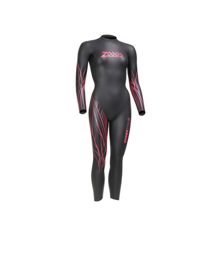Néoprène de Natation Zoggs Hypex Tour Fs Femme Noir/Rouge