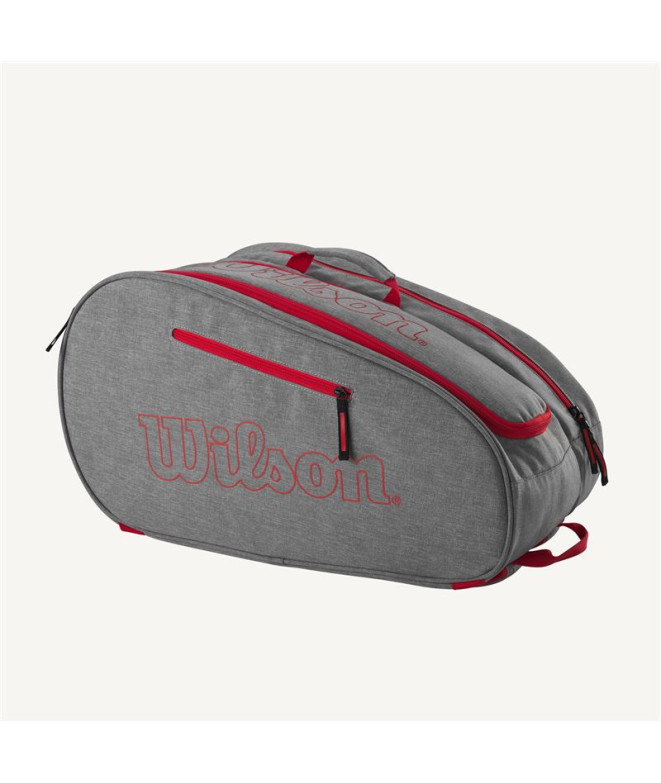 Paletero de Pádel Wilson Saco de padel de equipa cinzento/vermelho