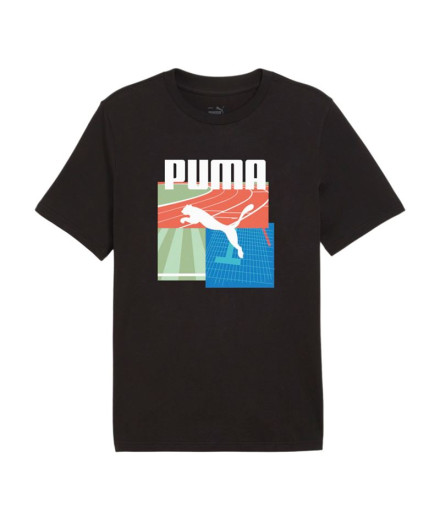 Camiseta Puma GRAPHICS verão Preto Homem Camiseta Puma GRAPHICS verão Preto Homem