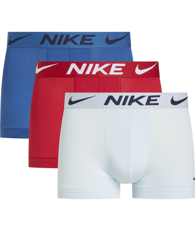 Cuecas Nike Tronco 3Pk Homem Azul/Vermelho