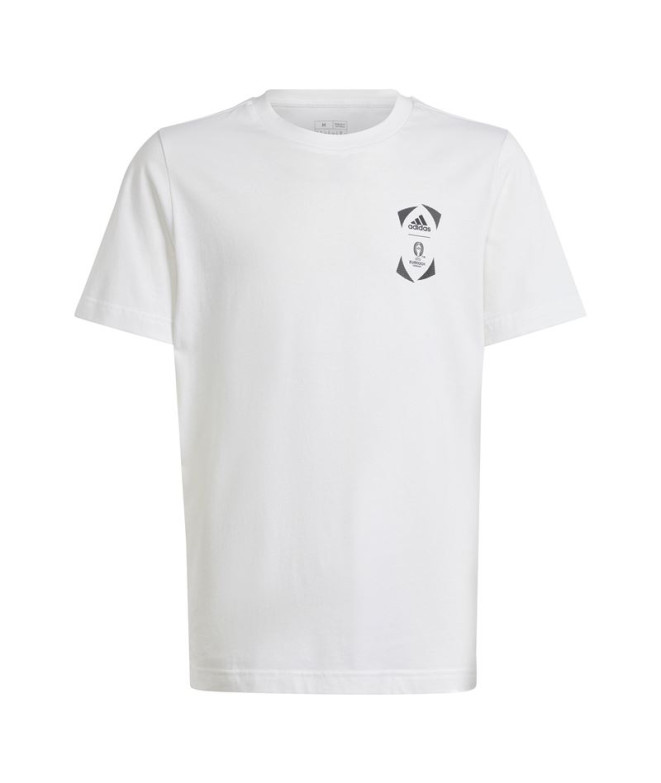 Camiseta de Futebol adidas EURO 24 Infantil Branco