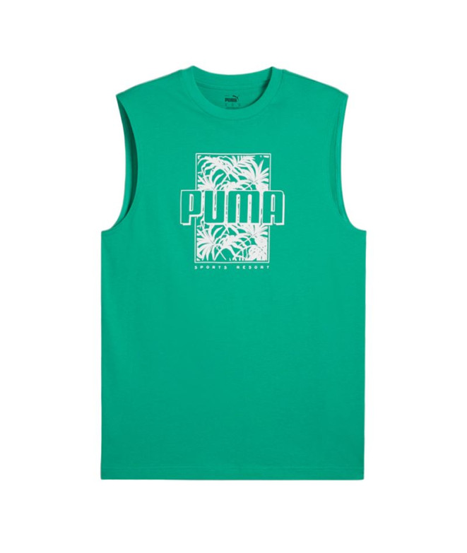 Camiseta Puma Essentials+ PALM RESORT Verde Homem