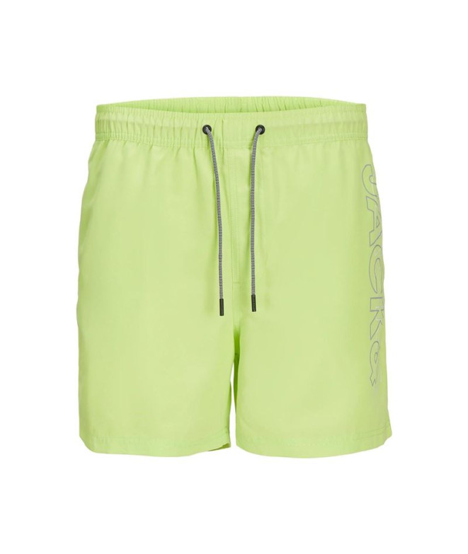 Fato de banho Jack & Jones Jpstfiji Jjswim Logótipo duplo Ly Lime