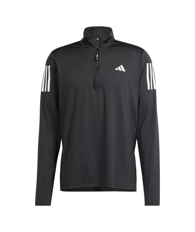 Moletom de Running adidas Own the run Half Zip Homem Preto