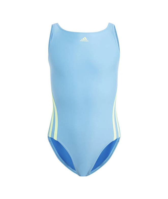 Bañador de Natación adidas 3Bandas Swimsuit Infantil Azul