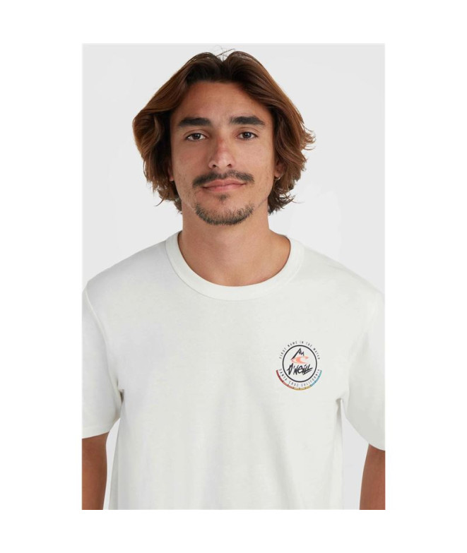 T-shirt O'neill Trvlr Back Print Blanc Homme