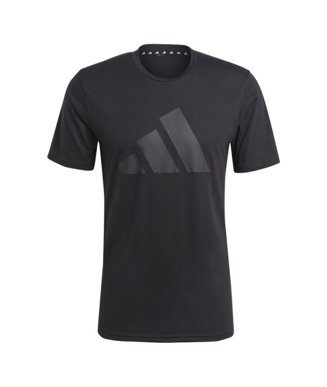Camiseta de Fitness adidas Essentials Tr-Es Feelready Logo Hombre Negro