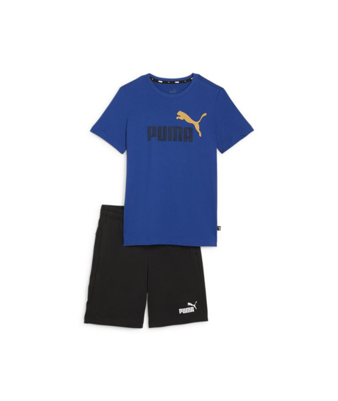 Fato de treino Puma Short Infantil Azul Preto