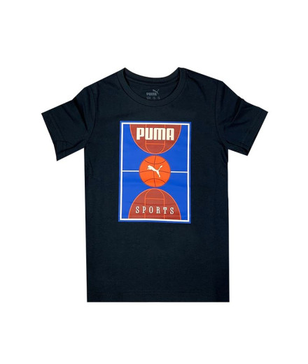 Camiseta Infantil Puma Bppo Basket Blank Ba Azul escuro