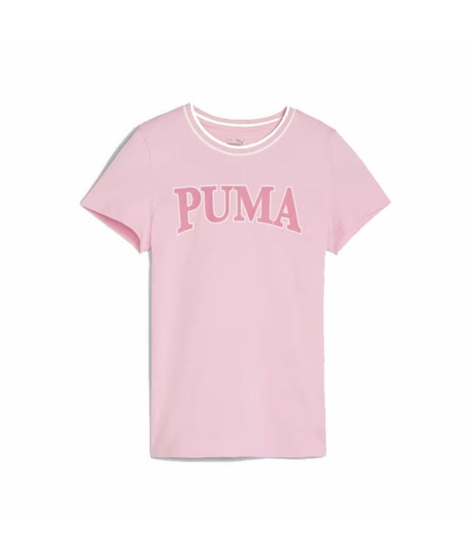 Camiseta Puma Squad Infantil Rosa