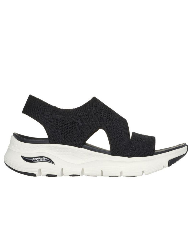 Sandalias Skechers Arch Fit Brightest Day Mujer Negro