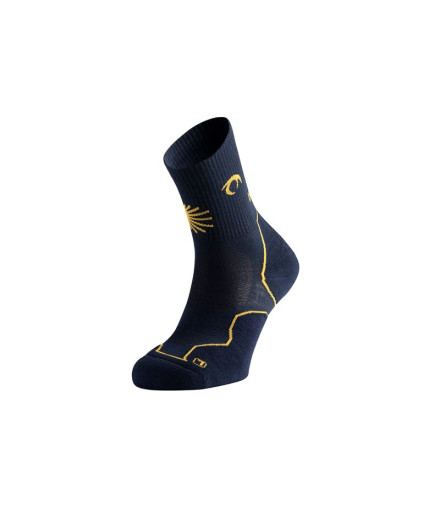 Meias de Lurbel Tierra Peregrino Four Azul Marinho/Amarelo