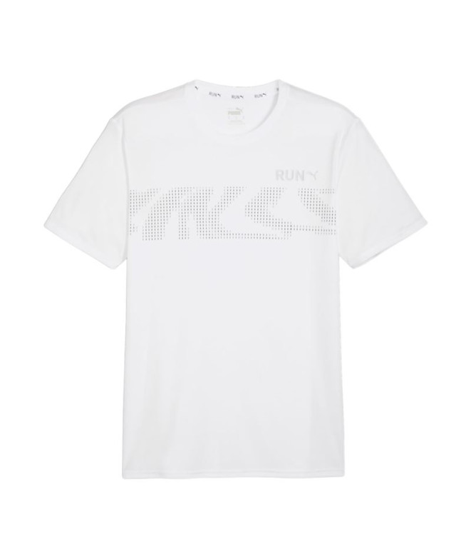 T-shirt Running by Puma RUN FAVORITE GRAP Blanc Homme