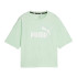 Camiseta Puma Essentials Cropped Verde Mujer