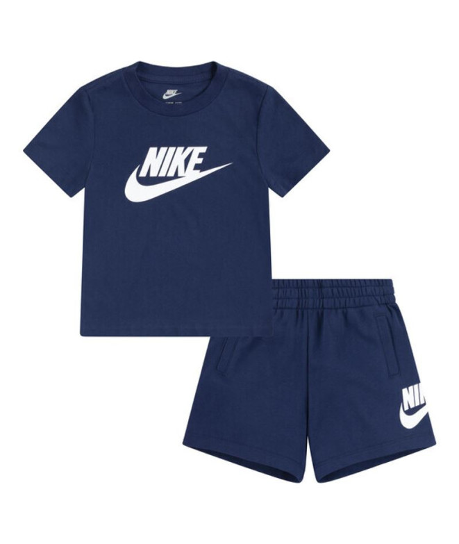Conjunto Nike Club & Short Set Infantil Navy