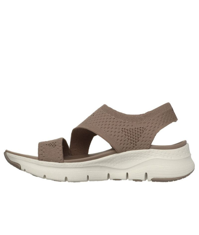 Sandalias Skechers Arch Fit Mujer Mocha Knit