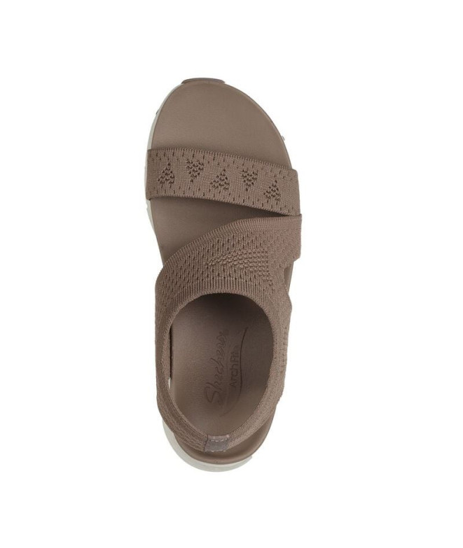 Sandalias Skechers Arch Fit Mujer Mocha Knit