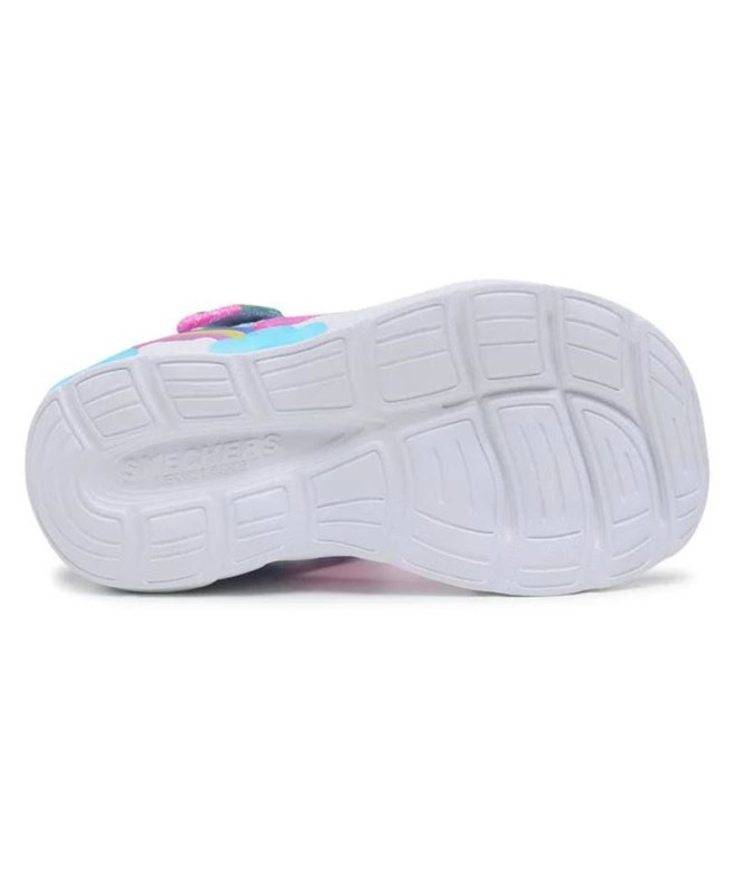 Sandales Skechers Rainbow Racer Fille Rose Bleu