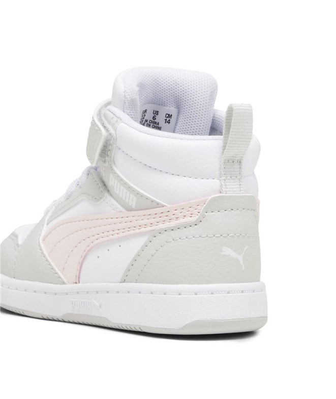Sapatilhas da Puma Rebound V6 Mid Infantil Branca