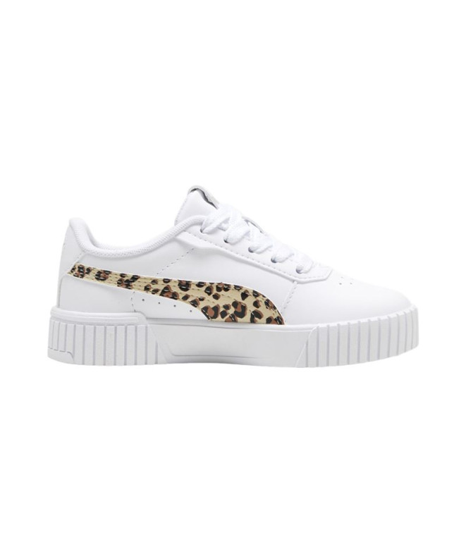 Zapatillas Puma Carina 2.0 Animal Up Blanco Infantil