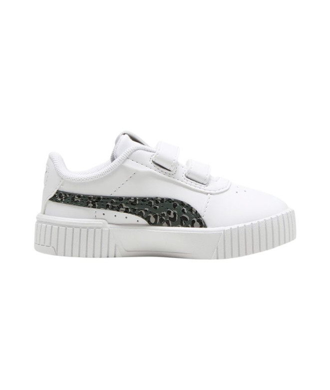 Zapatillas Puma Carina 2.0 Animal Up Blanco Infantil