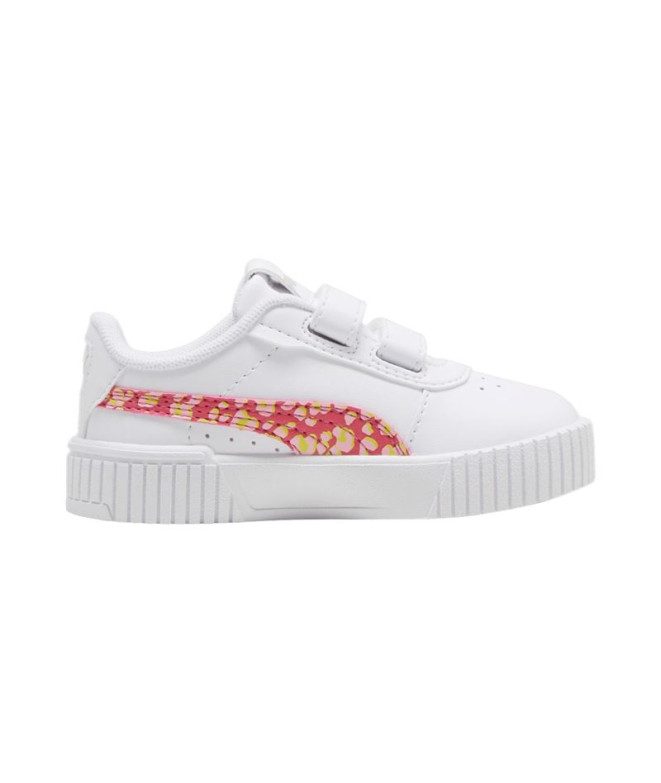 Zapatillas Puma Carina 2.0 Animal Up Blanco Infantil