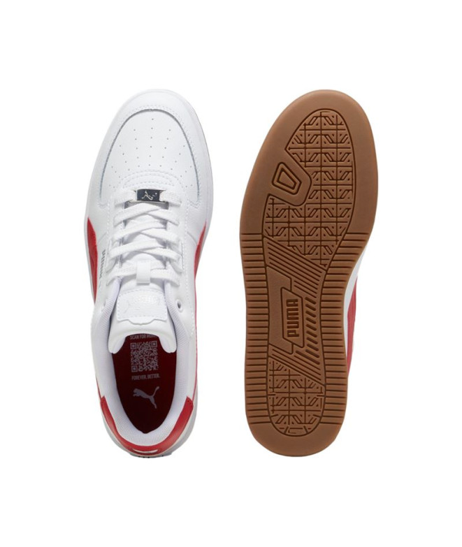 Chaussures Puma Caven 2.0 Lux Blanc/Rouge Homme