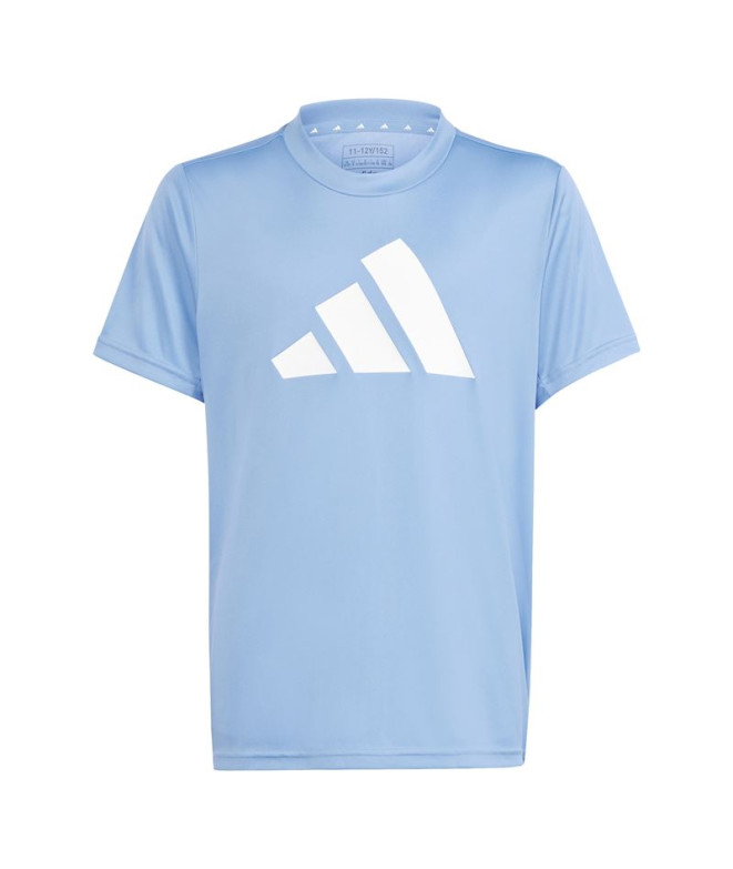 Camiseta de Fitness adidas Essentials French Terry Logo Infantil Azul