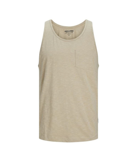 T-shirt Haut Jack & Jones Jortampa Slub Beige