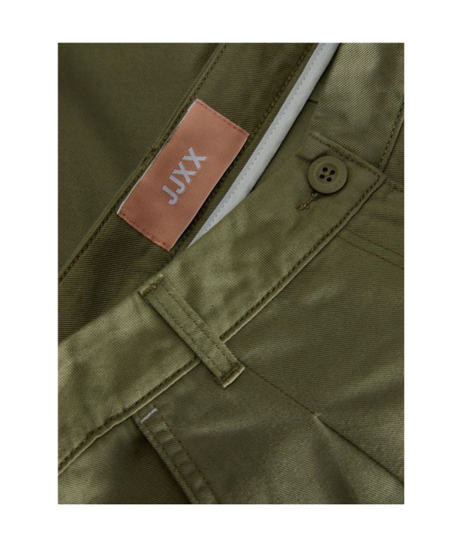 Pantalones Jack & Jones Jxmaddy Rlx Ctn Hw Verde