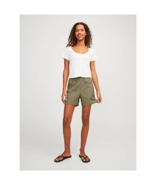 Pantalons Femme Jack And Jones poppy Linen Green