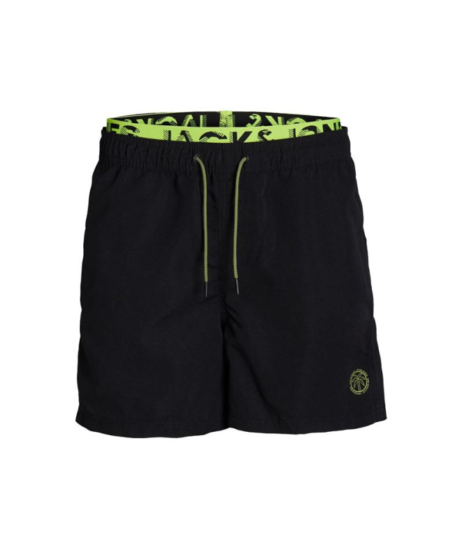 Fato de banho Jack & Jones Jpstfiji Jjswim Db Wb Neon Preto Infantil