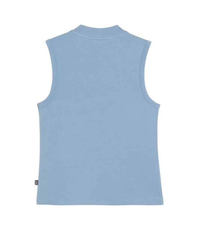 Camiseta Puma Essentials Slim Azul Mulher