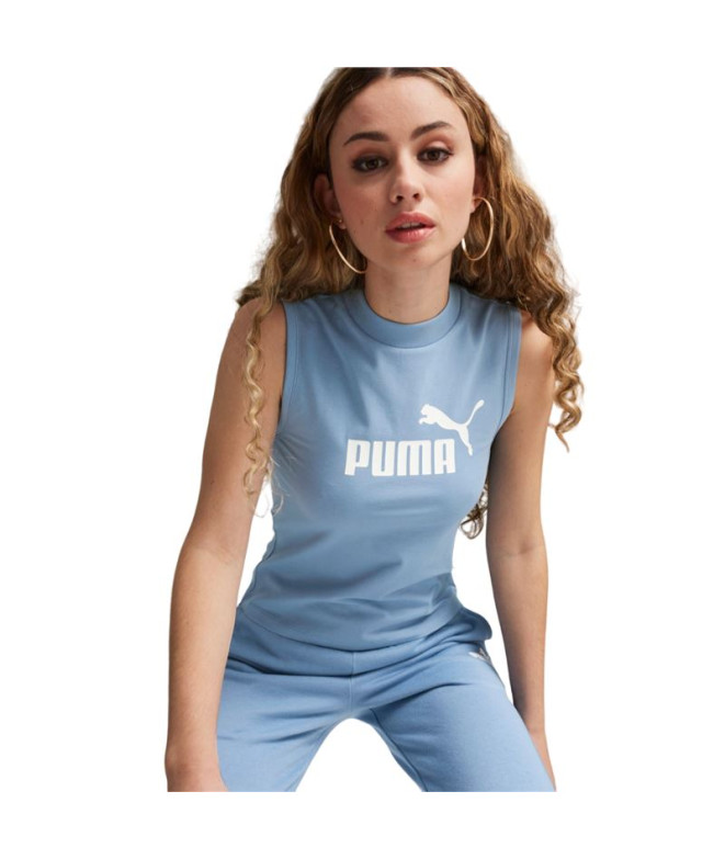 Camiseta Puma Essentials Slim Azul Mulher