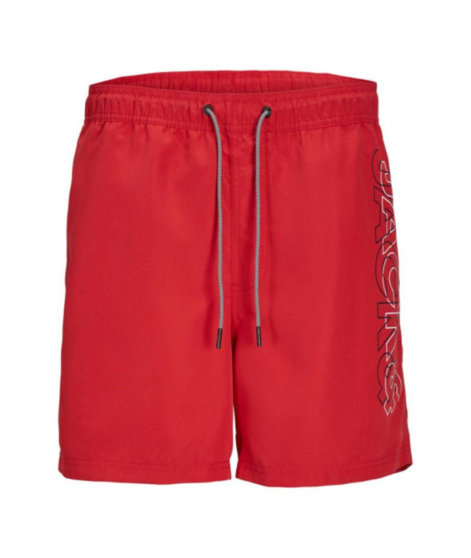 Maillot de bain Jack & Jones Double Logo Ly Sn Mni Rouge