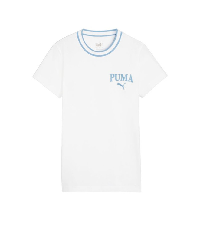 Camiseta Puma Squad Branco Mulher