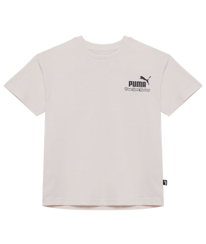 Camiseta Puma Essentials+ MID 90s Graphic Beige Infantil