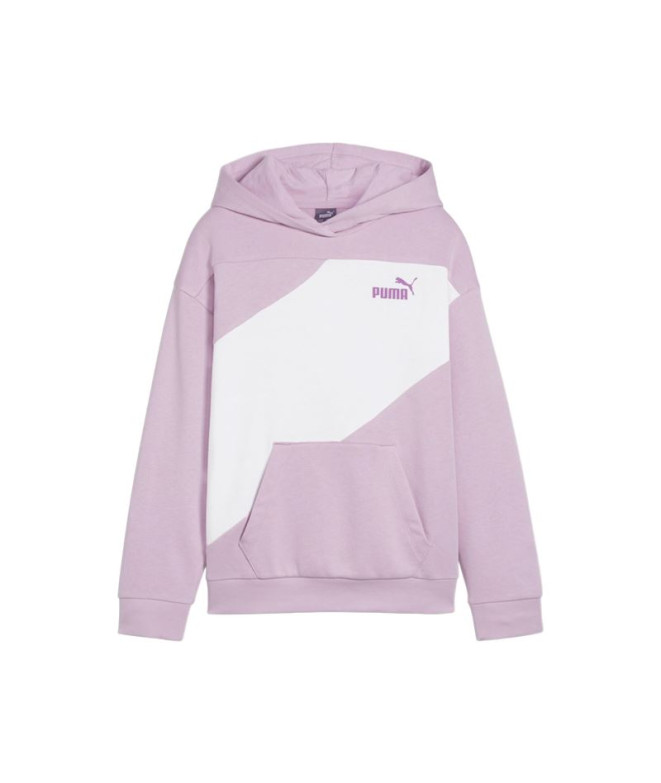 Sudadera Puma POWER Colorbloc Morado Infantil