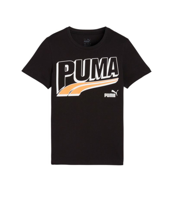 Camiseta Puma Essentials+ MID 90s Graphic Negro Infantil
