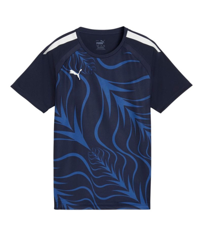 Camiseta de Futebol Puma individualLIGA Graph Navy Blue Infantil