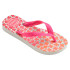 Chinelos Havaianas Flores Flux para crianças Infantil Branco/Rosa