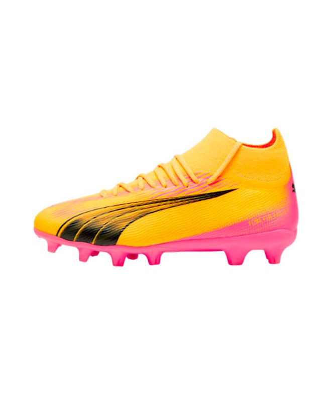 football PRO Bottes Puma ULTRA FG/AG Orange Enfant