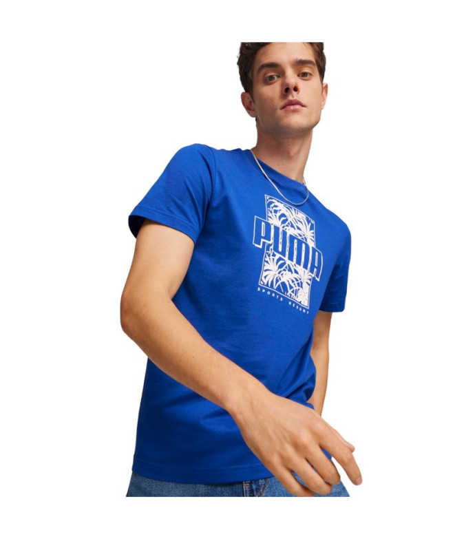 Camiseta Puma Essentials+ PALM RESORT Homem Azul